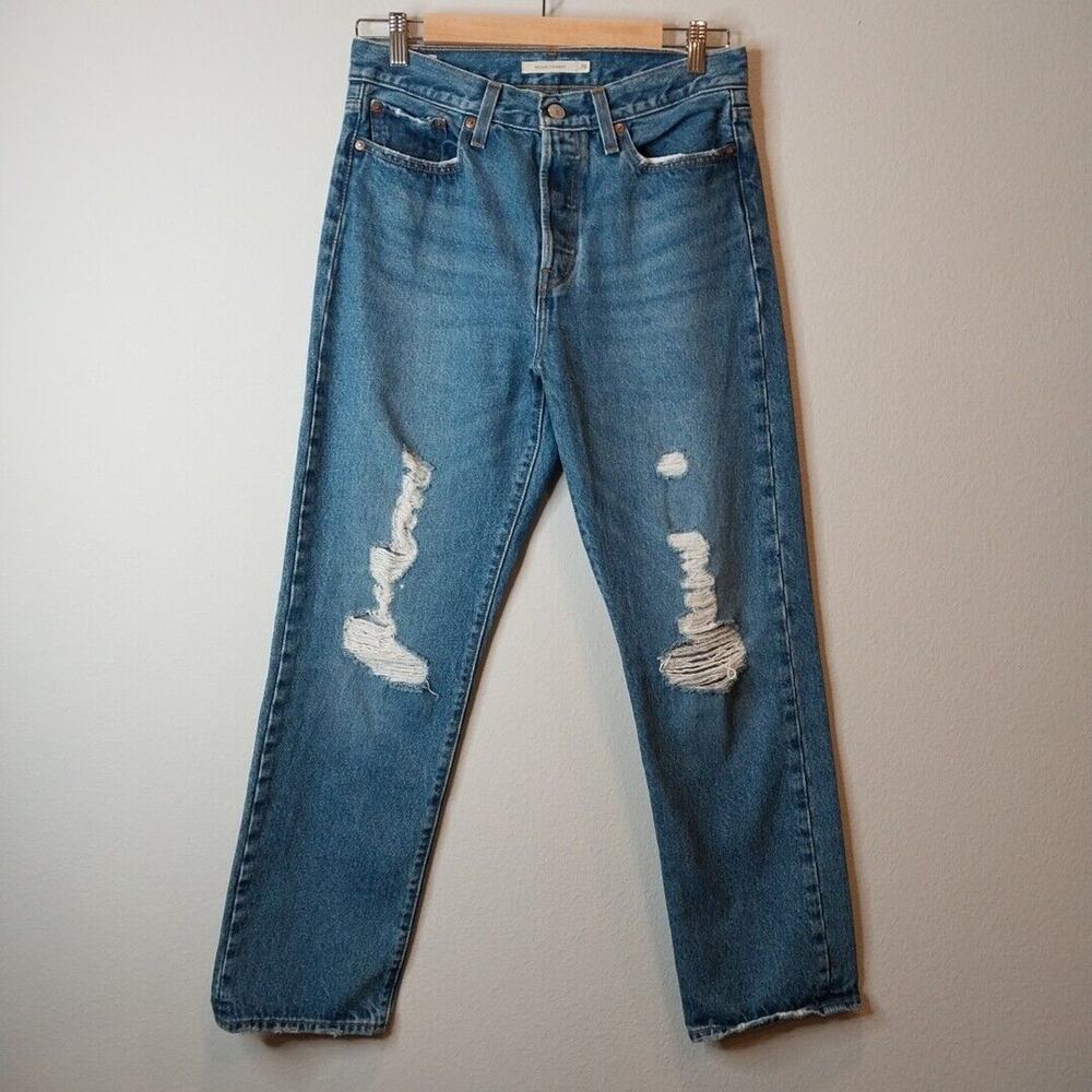 Levi's Jeans Wedgie Straight Big E Buttonfly Women's Blue Denim Pants Size 29